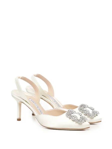Pantofi cu toc Manolo Blahnik alb