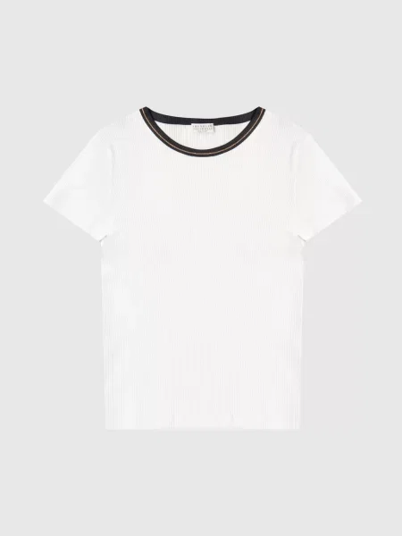 Детское поло Brunello Cucinelli бежевое