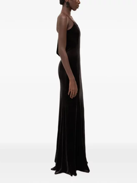 Rochie maxi Nissa de catifea negru