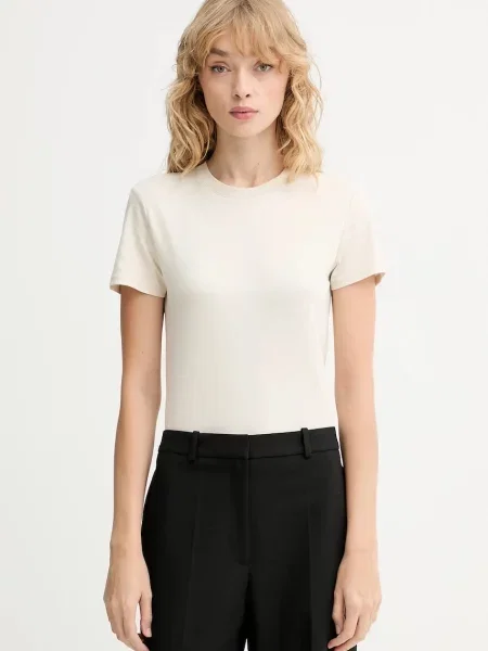 Тениска Calvin Klein дамска бежово
