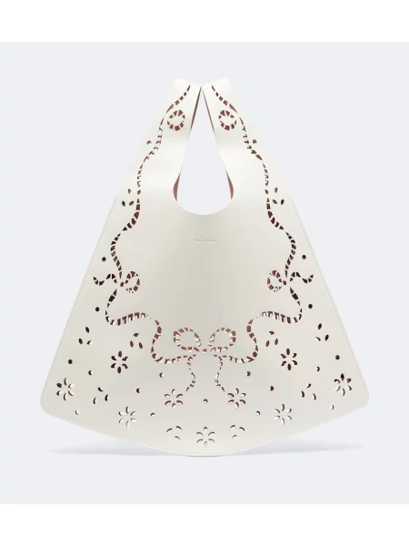 Geantă shopper Simone Rocha din piele alb