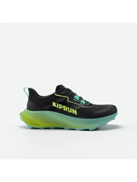 Buty do biegania w terenie dla dzieci Kiprun Grip czarne