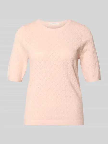 T-shirt w kroju regular fit o wyglądzie burnout model HELEN' Selected Femme różowa