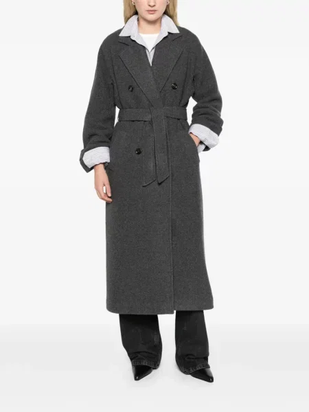 Palton Max Mara din jerseu gri