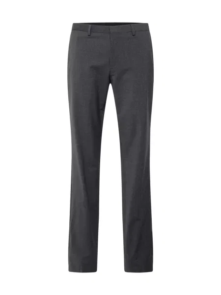 HUGO Pantaloni cu dungă Hesten închis gri