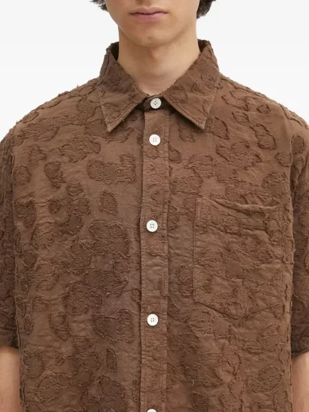 Cămașă Norse Projects scurtă maro