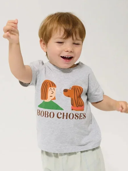 Bobo Choses tričko Friends in a Pickle šedé