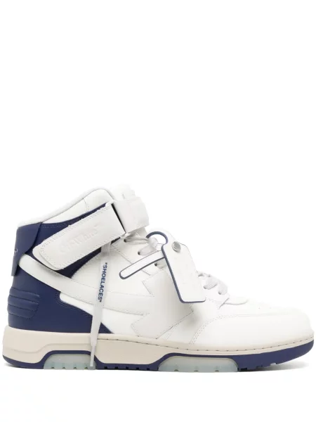 Sneakerși Off-white cu șireturi din dantelă alb