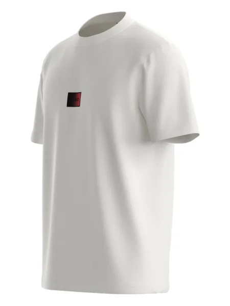 Тениска Hugo с автограф бяло