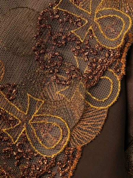 Rochie Ihuoma cu broderie maro
