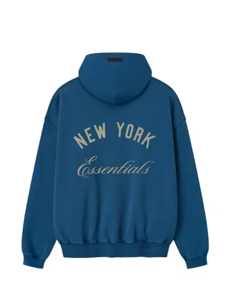 Суичър с качулка Fear Of God Essentials с принт синьо