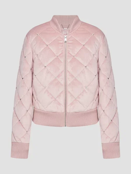 Бомбер Guess розовый