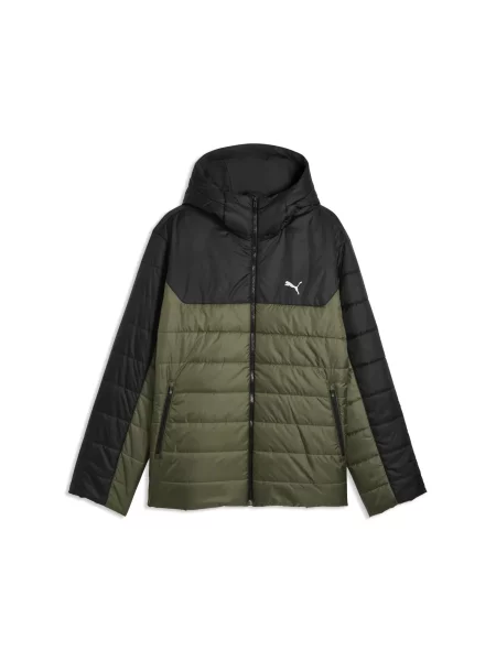 Kurtka wyściełana Essentials z kapturem PUMA zielona