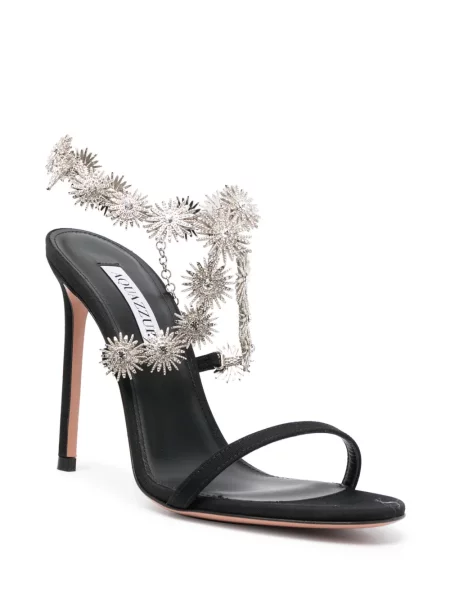 Σανδάλια Aquazzura με πετραδάκια μαύρο
