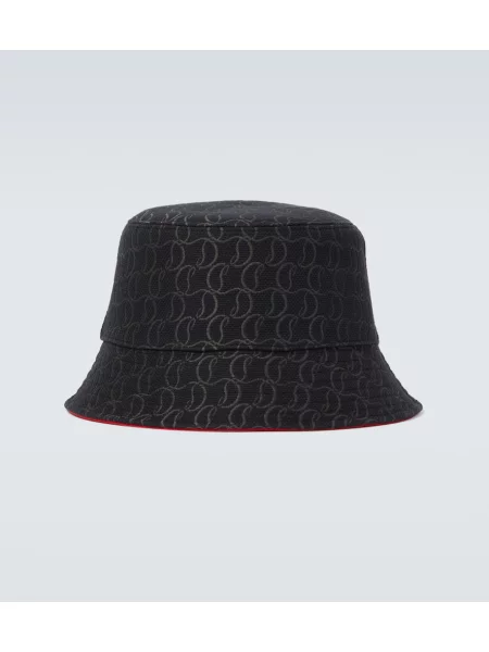 Pălărie Christian Louboutin din canvas negru
