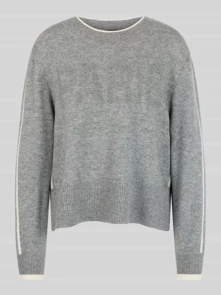 Sweter z mieszanki wełny i wełny z alpaki ze strukturalnym logo Marc Cain