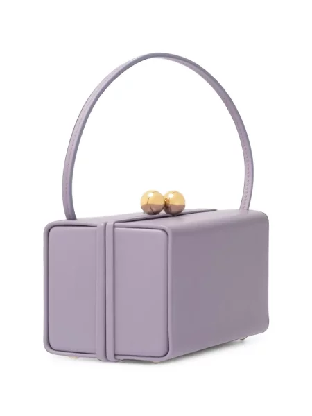 Top Carolina Herrera din piele violet