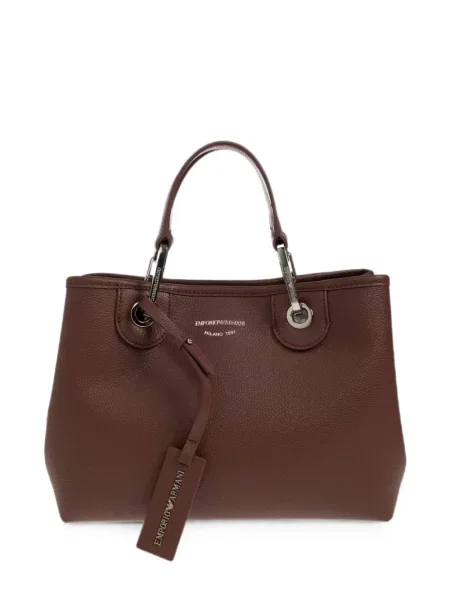 Geantă shopper Emporio Armani cu imagine maro