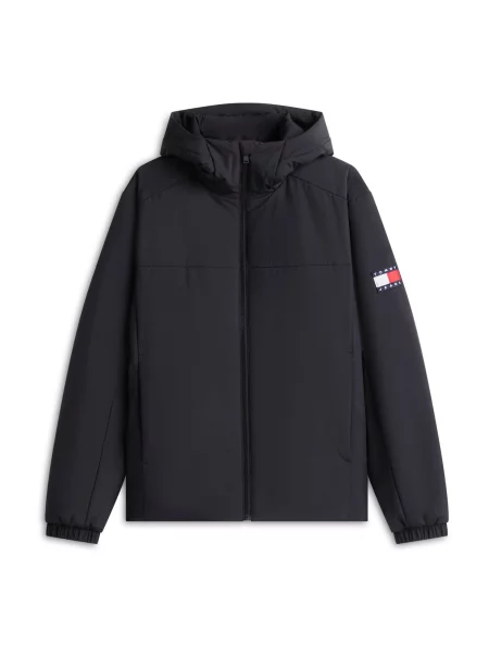 Tommy Jeans Geacă de primăvară-toamnă negru