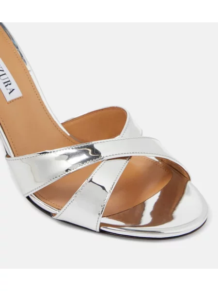 Sandale Aquazzura din piele argintiu