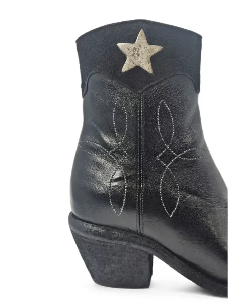 Cizme scurte Madison.maison din piele negru