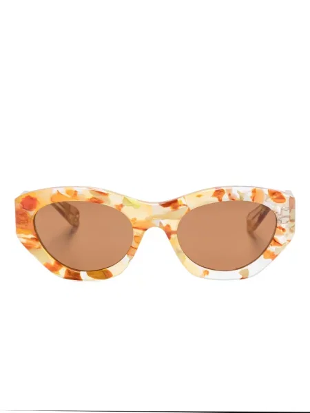 Okulary przeciwsłoneczne Chloé Eyewear pomarańczowe