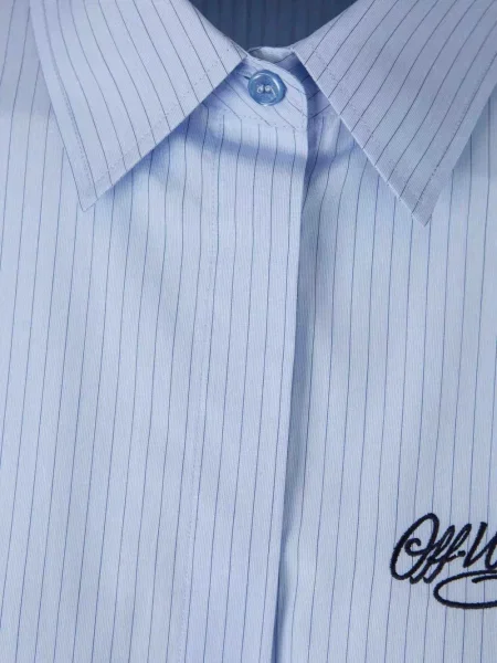 Cămașă Off-white cu broderie alb