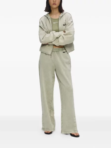 Бягане панталон Karl Lagerfeld Jeans зелено