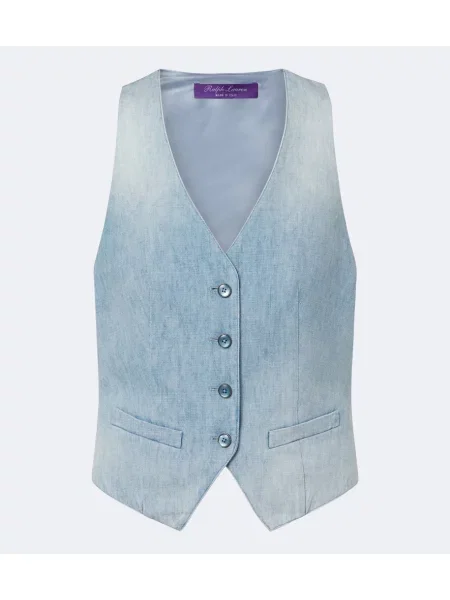 Vestă denim Ralph Lauren Collection albastru