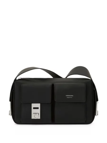 Geantă Ferragamo cu cataramă negru
