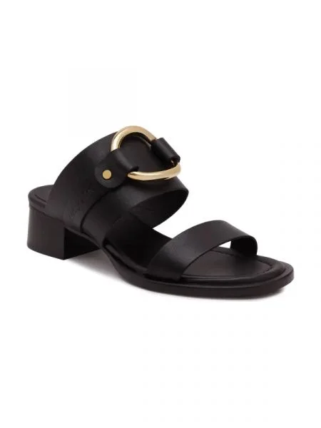 See By Chloé De piele șlapi HANA negru