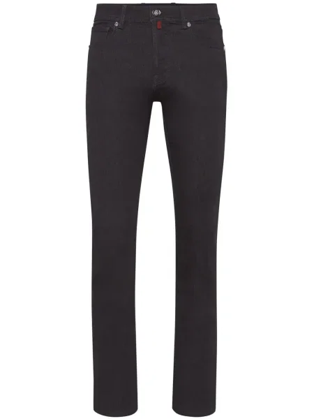 Blugi drepți Billionaire cu talie joasă albastru