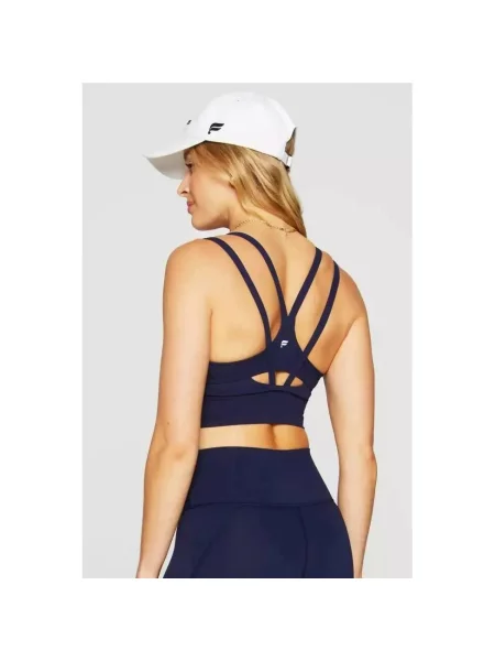 Fabletics Biustonosz Sportowy Średnie Wsparcie Principal Longline niebieski