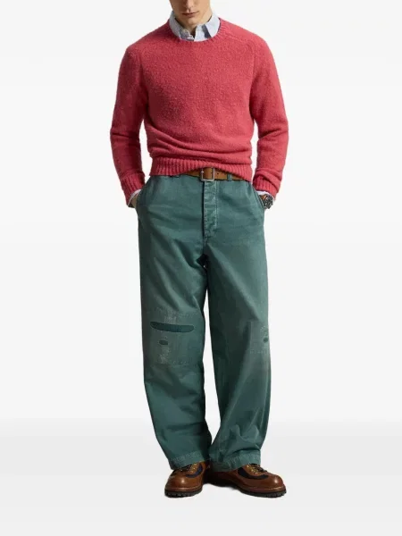 Șosete Polo Ralph Lauren cu broderie în carouri de flanelă verde