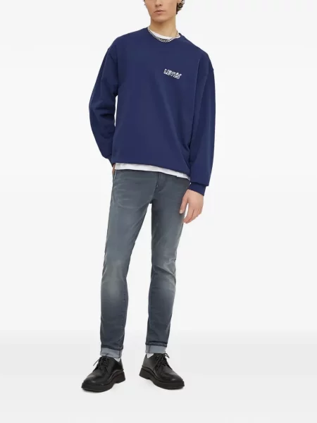Scurt pantaloni scurți Levi's® cu broderie cu dungi alb
