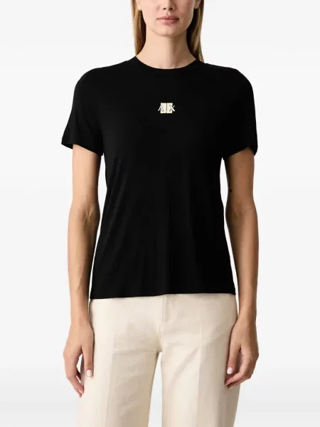 Tricou Armani Exchange cu autograf negru