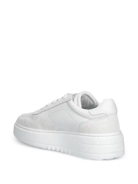 Sneakerși Copenhagen cu șireturi din piele alb