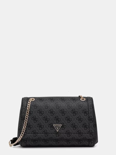 Lniana torebka Guess szara