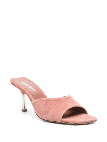 Papuci tip mules Paris Texas din piele roz
