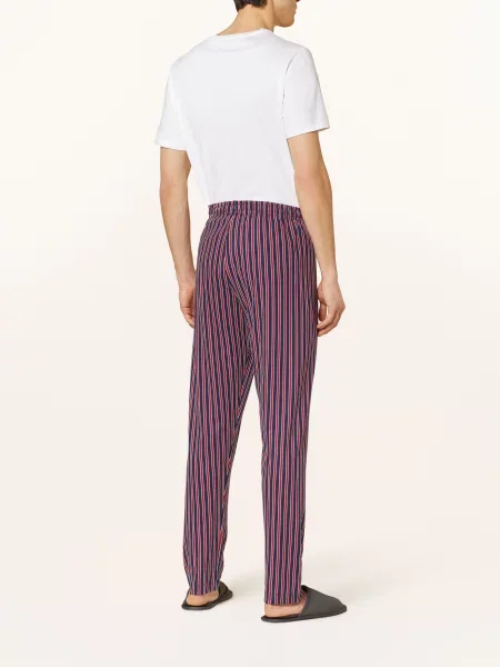 Mey Pyžamové Kalhoty Série Graphic Stripes tmavě modrá/ červená bílá