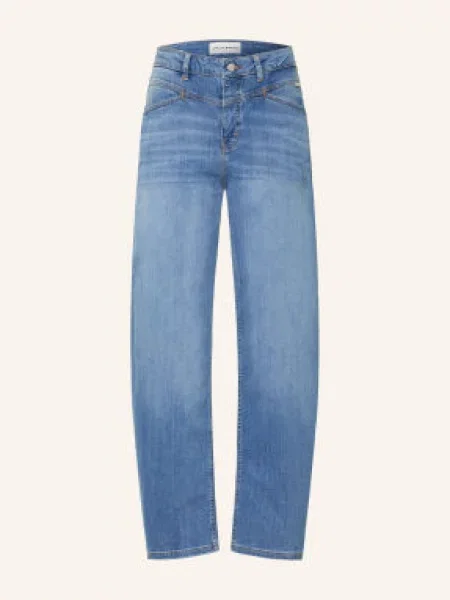 Opus Pants Barrel Džíny Mari Cosmo mid blue modré