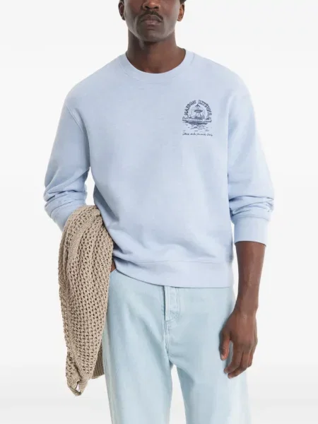 Hanorac Maison Kitsune cu imagine albastru