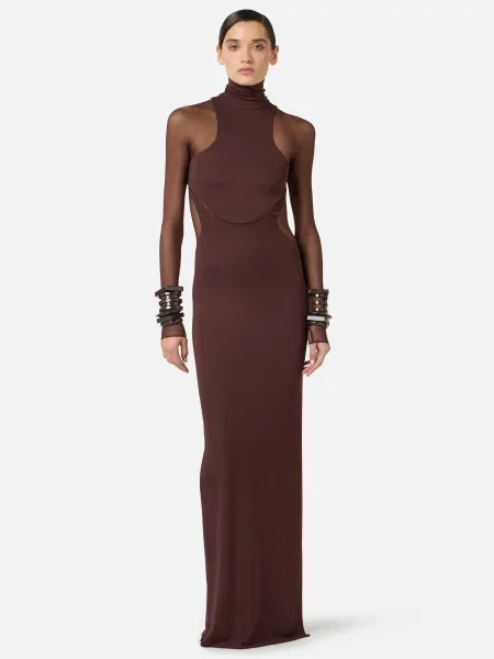 Сукня Elisabetta Franchi коричнева