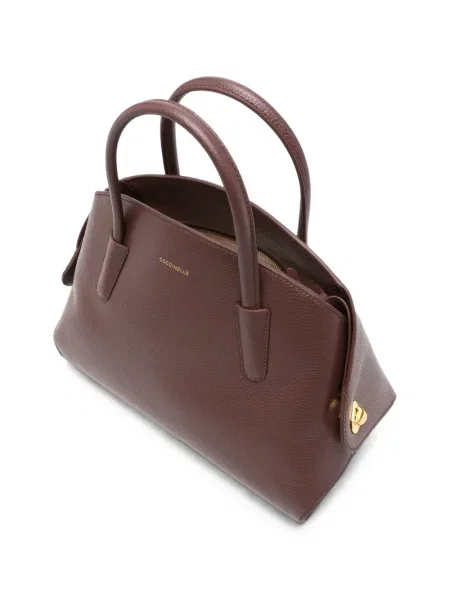 Geantă shopper Coccinelle din piele maro