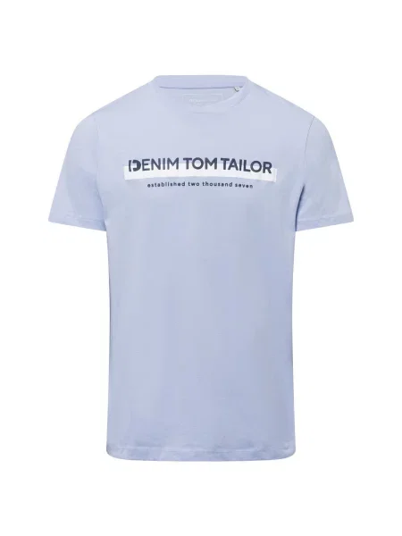 Tom Tailor Denim T-shirt Mężczyźni nadruk S niebieski