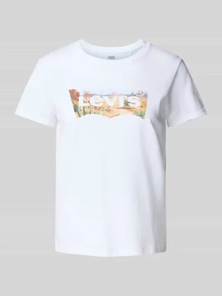 T-shirt z detalami z logo model ‘THE PERFECT TEE’ Levi's biała