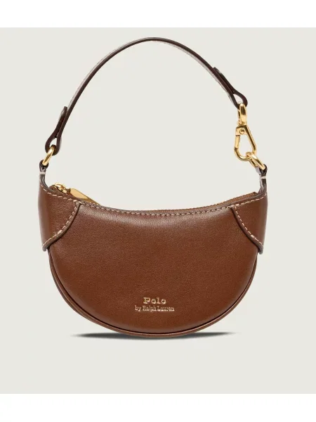 POLO RALPH LAUREN De piele geantă pe umăr ID maro