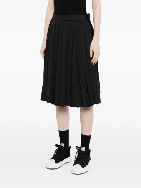 Fustă Maison Mihara Yasuhiro în linie A negru