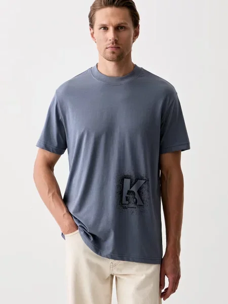 Karl Lagerfeld Jeans tricou pentru bărbați cu albastru