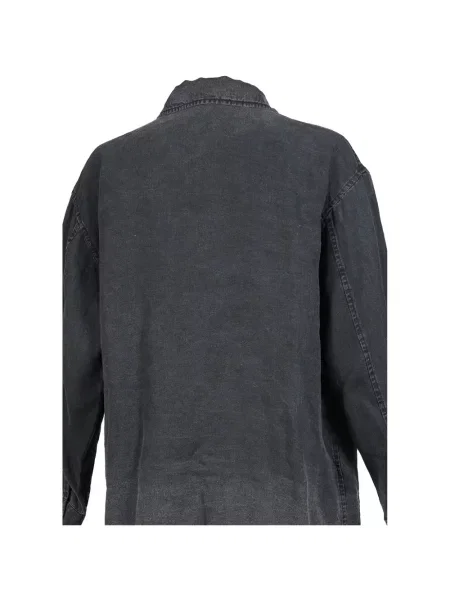Lněná klasická košilová bunda Porter Classic černá